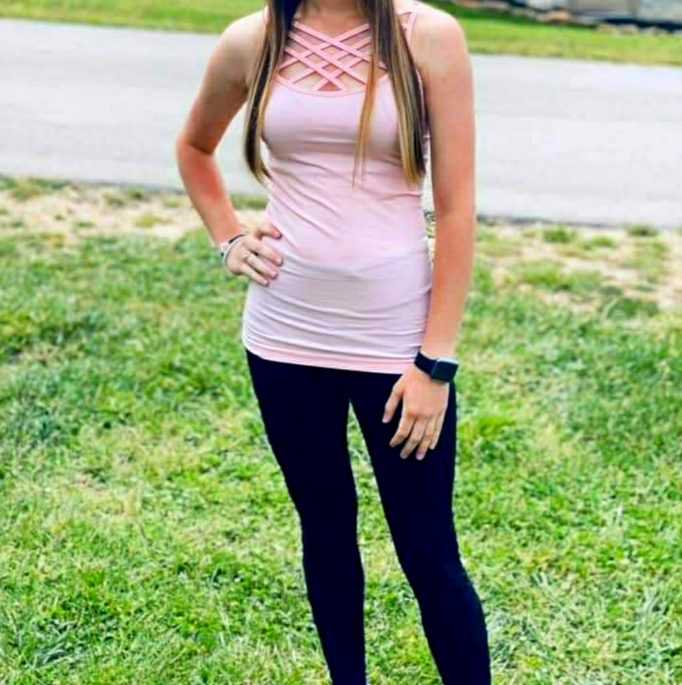 Caged detailed tank top